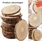 Unfinished Wood Slices for Centerpieces - 5.1-5.5 Inch,Round Natural Discs with Tree Bark, Wooden Cookies Circles for Crafts Christmas Ornaments, Rustic Wedding Decor